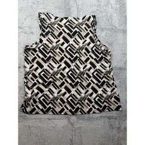 GNW 1X Geometric Print Cowl-Neck Sleeveless Top